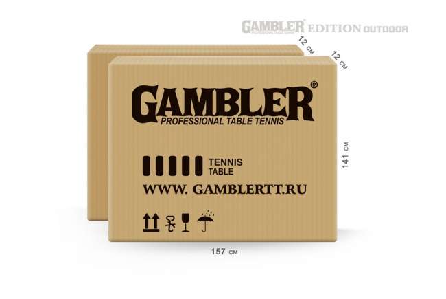 Теннисный стол всепогодный GAMBLER Edition Outdoor GREEN