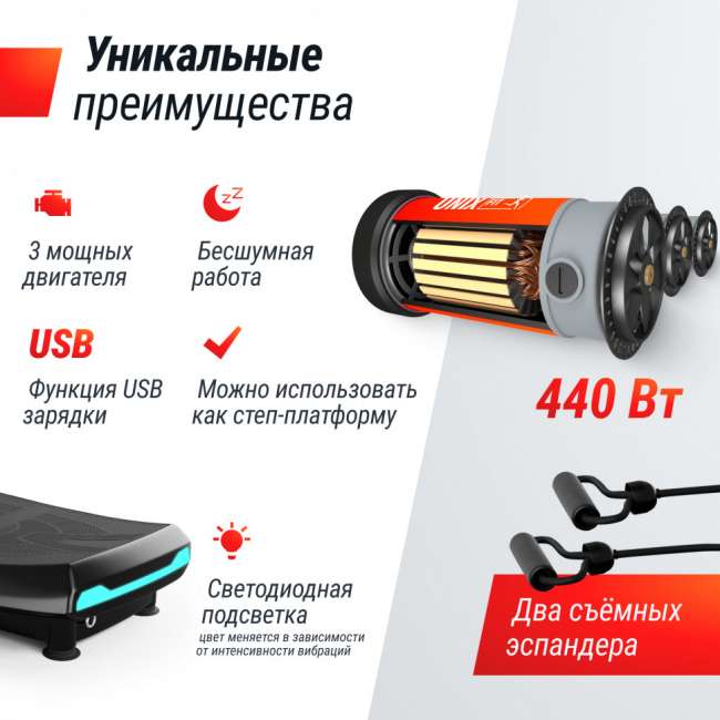 Виброплатформа UNIX Fit Boost 4D Black Виброплатформа UNIX Fit Boost 4D Black