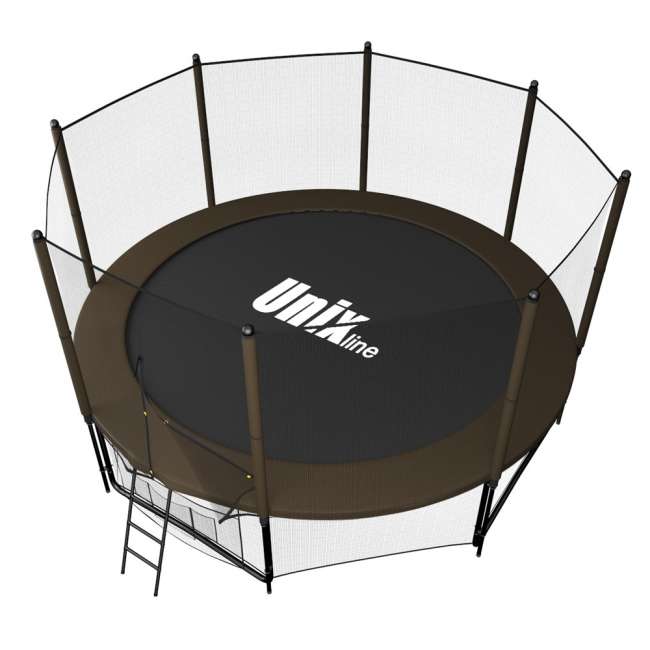 Батут с сеткой UNIX line 12 ft Black / Brown (outside)