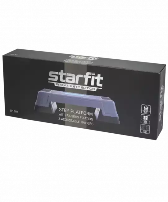 Степ-платформа StarFit SP-301 76х28х23 см, 3-х уровневая