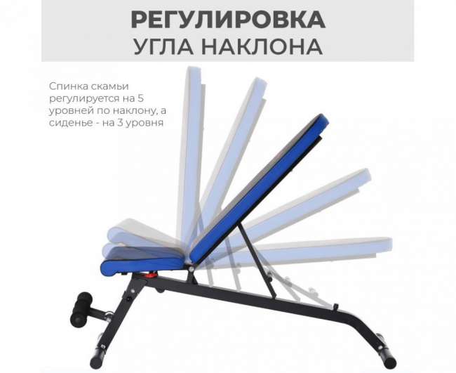 Скамья силовая универсальная DFC Pro Fitness D848 складная Скамья силовая универсальная DFC Pro Fitness D848 складная