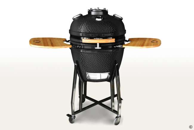 Керамический гриль-барбекю с окошком Start Grill 22 дюйма (черный) (57см) c чехлом