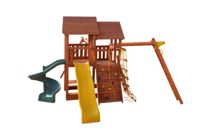 Игровая площадка PlayGarden SkyFort II стандарт со спиральной горкой и рукоходом