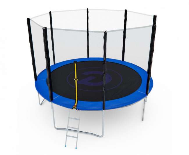 Батут с сеткой DFC PELPO 12ft с лестницей BLUE Батут с сеткой DFC PELPO 12ft с лестницей BLUE