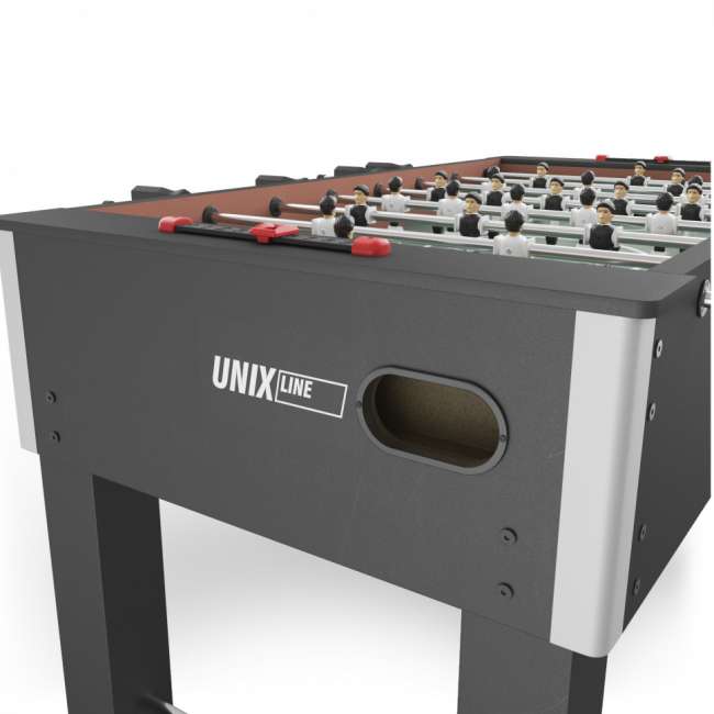 Игровой стол Футбол - Кикер UNIX Line Black (140х74 cм)