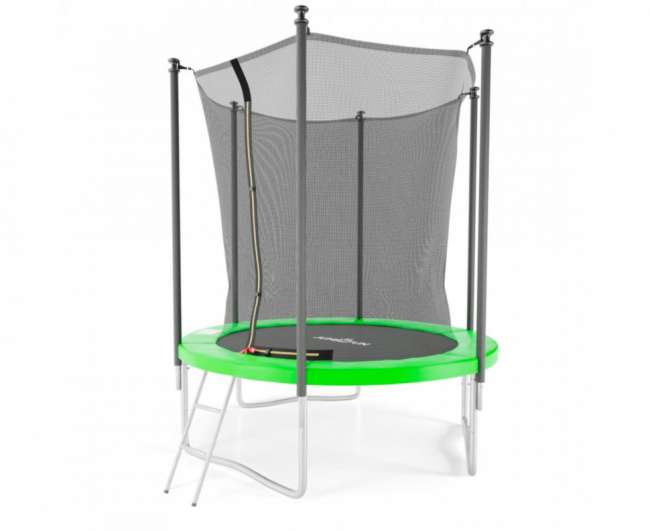 Батут с защитной сеткой DFC JUMP4FUN 6 ft зеленый с лестницей Батут с защитной сеткой DFC JUMP4FUN 6 ft зеленый с лестницей