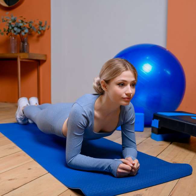 Коврик для йоги и фитнеса UNIX Fit двусторонний, 180 х 61 х 0,8 см, двуцветный, голубой Коврик для йоги и фитнеса UNIX Fit двусторонний, 180 х 61 х 0,8 см, двуцветный, голубой