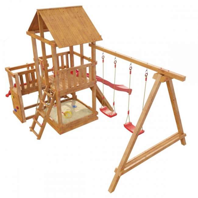 Детская игровая площадка Сибирика с двумя горками Детская игровая площадка Сибирика с двумя горками