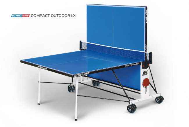 Всепогодный теннисный стол Start line Compact Outdoor-2 LX BLUE