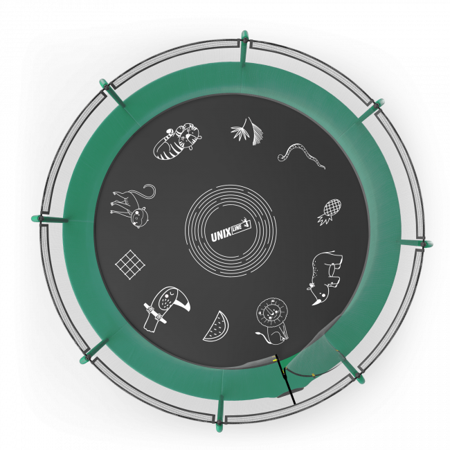 Батут UNIX Line SUPREME GAME 14 ft green Батут UNIX Line SUPREME GAME 14 ft green