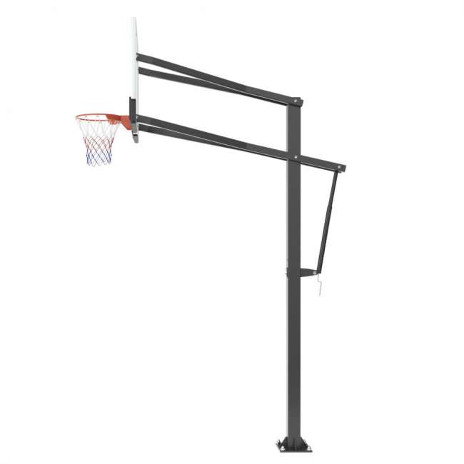 Баскетбольная стойка стационарная UNIX Line B-Stand-TG PRO 72"x42" R45 H230-305 см